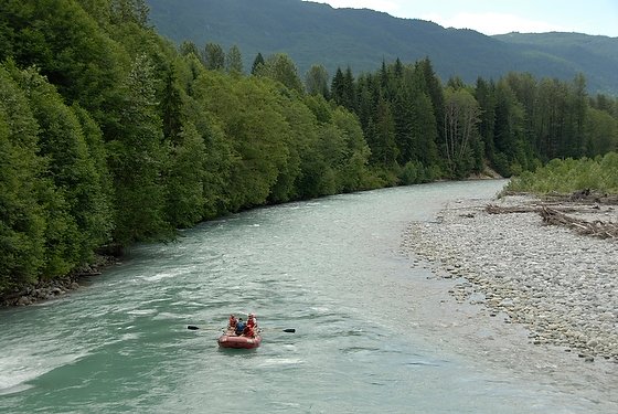 Rafting Down the Pitt River